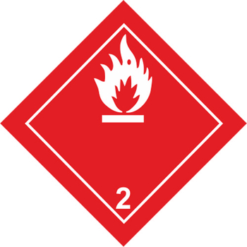 Легковоспламеняющиеся газы - Маркировка опасных грузов, знаки опасности - Информационные стенды, перекидные системы