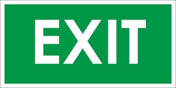 B30 exit (пластик, 300х150 мм) - Знаки безопасности - Вспомогательные таблички - Информационные стенды, перекидные системы. Магазин охраны труда shopstend.ru