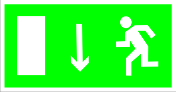 E10 указатель двери эвакуационного выхода (левосторонний) (пленка, 300х150 мм) - Знаки безопасности - Эвакуационные знаки - Информационные стенды, перекидные системы