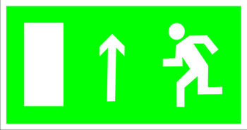 E12 направление к эвакуационному выходу (левосторонний) (пластик, 300х150 мм) - Знаки безопасности - Эвакуационные знаки - Информационные стенды, перекидные системы. Магазин охраны труда shopstend.ru