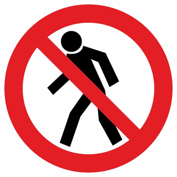 P03 проход запрещен (пленка, 700х700 мм) - Знаки безопасности - Знаки и таблички для строительных площадок - Информационные стенды, перекидные системы
