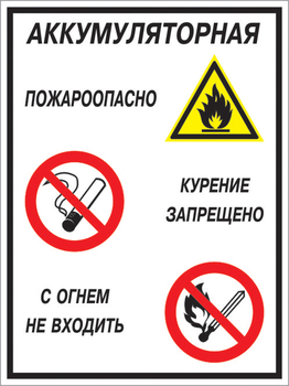 Кз 12 аккумуляторная - пожароопасно. курение запрещено, с огнем не входить. (пленка, 400х600 мм) - Знаки безопасности - Комбинированные знаки безопасности - Информационные стенды, перекидные системы. Магазин охраны труда shopstend.ru