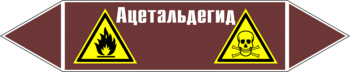 Маркировка трубопровода "ацетальдегид" (пленка, 252х52 мм) - Маркировка трубопроводов - Маркировки трубопроводов "ЖИДКОСТЬ" - Информационные стенды, перекидные системы. Магазин охраны труда shopstend.ru