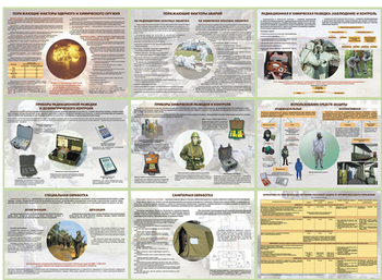 ПВ12 Радиационная и химическая защита (бумага, А3, 9 листов) - Плакаты - Гражданская оборона - Информационные стенды, перекидные системы