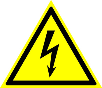 W08 внимание! опасность поражения электрическим током  (пленка, сторона 50 мм) - Знаки безопасности - Знаки по электробезопасности - Информационные стенды, перекидные системы